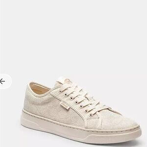 Men's Coach Canvas Sneaker In Signature Jacquard chalk  Chalk CAP 74 new